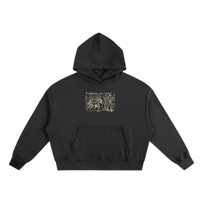 married to the scene,creamy cuts,casual injection,oversized hoodie,boxy hoodie,black hoodie